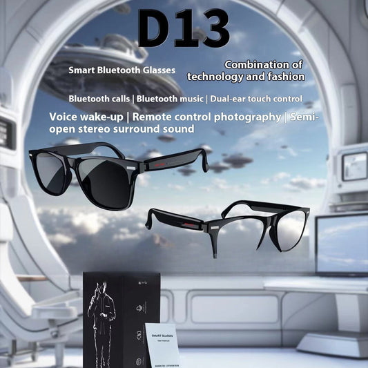 AI Bluetooth Calling Binaural Touch Control D13 Smart Glasses